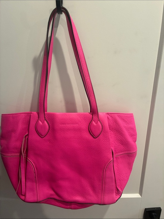 Aimee Kestenberg Handbags - AIMEE KESTENBERG  Bright Pink Pebble Leather Tote